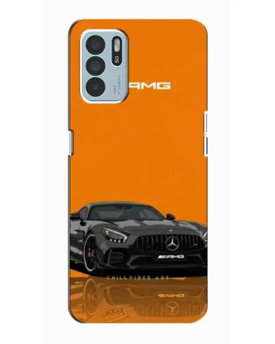 Чехол для OPPO Reno6 Z с картинкой «Оранжевый Mercedes AMG»