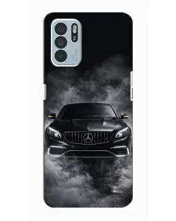 Чехол для OPPO Reno6 Z с картинкой «Mercedes в дыму»