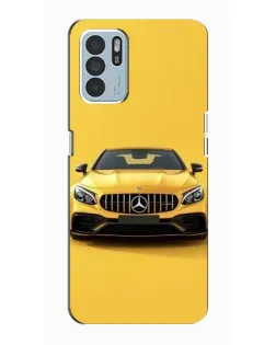 Чехол для OPPO Reno6 Z с картинкой «Желтый Mercedes GT»