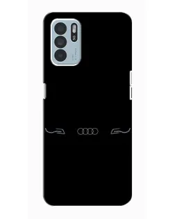 Чехол для OPPO Reno6 Z с картинкой «Audi — световой подпись»