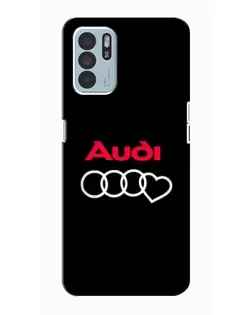 Чехол для OPPO Reno6 Z с картинкой «Логотип Audi Heart»