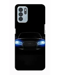 Чехол для OPPO Reno6 Z с картинкой «Audi в неоне»