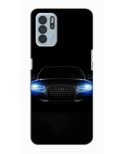Чехол для OPPO Reno6 Z с картинкой «Audi в неоне»