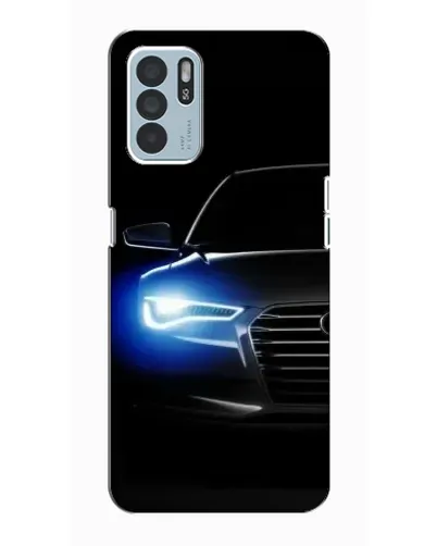 Чехол для OPPO Reno6 Z с картинкой «Неоновый взгляд Audi»