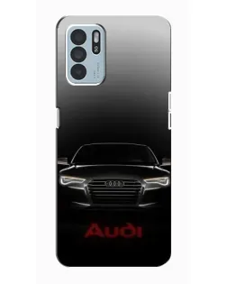 Чехол для OPPO Reno6 Z с картинкой «Audi — градиентный контур»