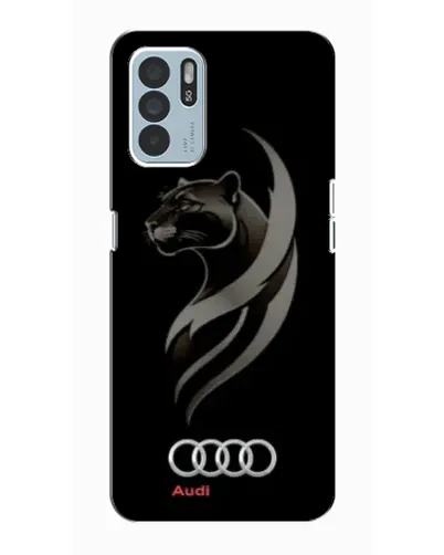 Чехол для OPPO Reno6 Z с картинкой «Графика — пантера и Audi»