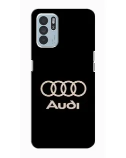 Чехол для OPPO Reno6 Z с картинкой «Audi — золотой логотип»