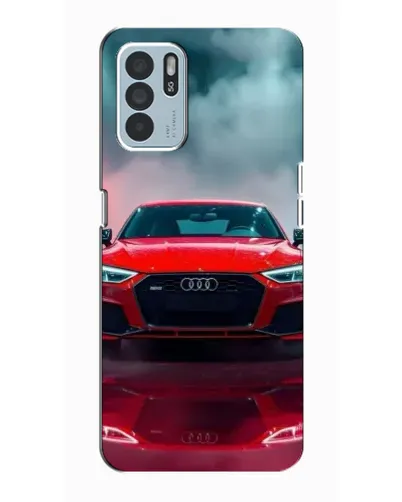 Чехол для OPPO Reno6 Z с картинкой «Audi RS — красный стиль»