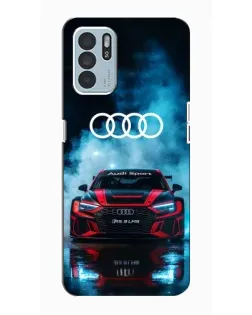 Чехол для OPPO Reno6 Z с картинкой «Audi Sport — неон»
