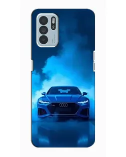Чехол для OPPO Reno6 Z с картинкой «Audi — голубая энергия»