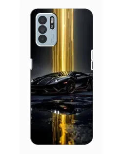 Чехол для OPPO Reno6 Z с картинкой «Ночной Lamborghini драйв»
