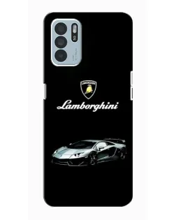 Чехол для OPPO Reno6 Z с картинкой «Логотип Lamborghini классика»