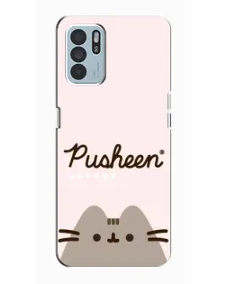 Чехол для OPPO Reno6 Z с картинкой «Pusheen логотип»