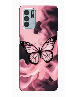 Чехол для OPPO Reno6 Z с картинкой «Бабочка в дыму» Чехол для OPPO Reno6 Z с картинкой «Бабочка в дыму»