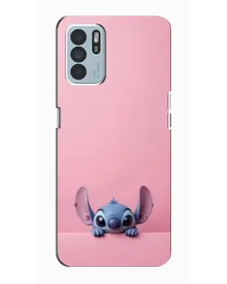 Чехол для OPPO Reno6 Z с картинкой «Stitch выглядывает»
