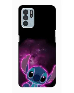Чехол для OPPO Reno6 Z с картинкой «Неоновый Stitch»