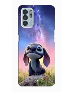 Чехол для OPPO Reno6 Z с картинкой «Стич на рассвете»