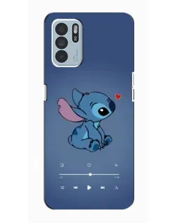 Чехол для OPPO Reno6 Z с картинкой «Музыкальный Stitch»