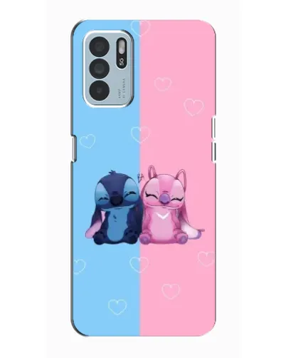 Чехол для OPPO Reno6 Z с картинкой «Stitch и Angel Love»