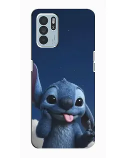 Чехол для OPPO Reno6 Z с картинкой «Стич в облаках»