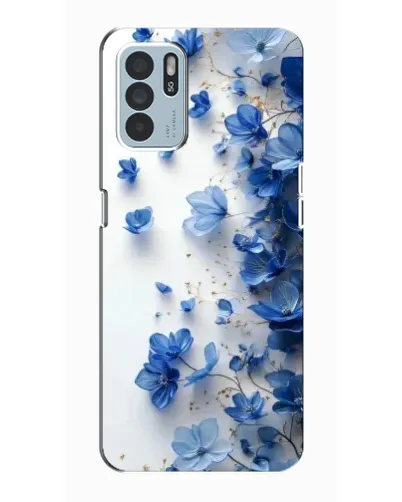 Чехол для OPPO Reno6 Z с картинкой «Голубой цветочный каскад»