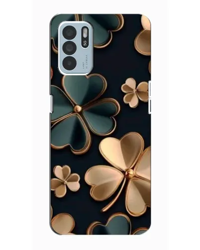 Чехол для OPPO Reno6 Z с картинкой «Клевер в золоте»