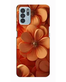 Чехол для OPPO Reno6 Z с картинкой «Оранжевый макро цветок»