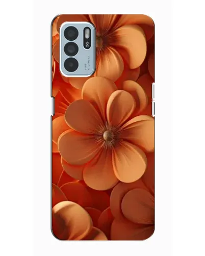 Чехол для OPPO Reno6 Z с картинкой «Оранжевый макро цветок»