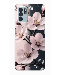 Чехол для OPPO Reno6 Z с картинкой «Нежная сакура и капли»