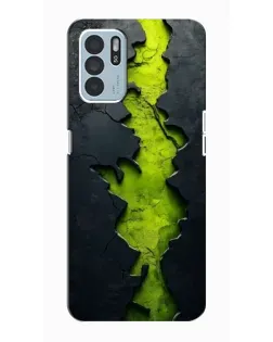 Чехол для OPPO Reno6 Z с картинкой «Салатовый разлом скалы» Чехол для OPPO Reno6 Z с картинкой «Салатовый разлом скалы»