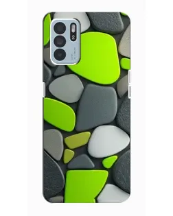 Чехол для OPPO Reno6 Z с картинкой «Яркая неоновая галька»