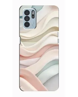 Чехол для OPPO Reno6 Z с картинкой «Пастельные нежные волны»