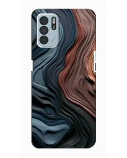 Чехол для OPPO Reno6 Z с картинкой «Цветные волны каньона»