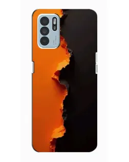 Чехол для OPPO Reno6 Z с картинкой «Оранжевый разлом»