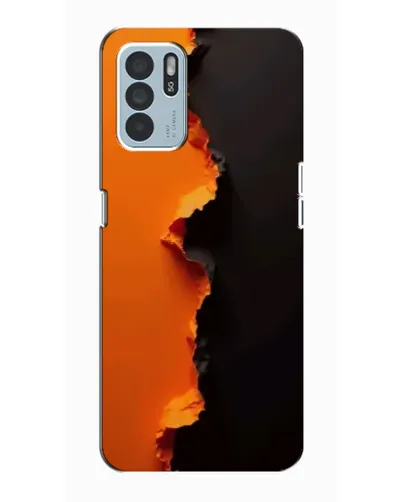 Чехол для OPPO Reno6 Z с картинкой «Оранжевый разлом»
