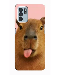 Чехол для OPPO Reno6 Z с картинкой «Капибара с языком» Чехол для OPPO Reno6 Z с картинкой «Капибара с языком»