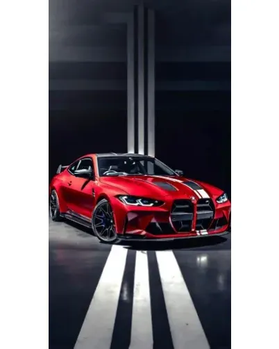 Чехол для OPPO с картинкой «Красная BMW на дороге»