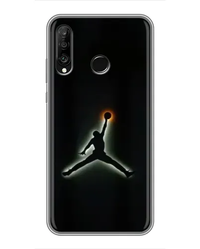 Чехол для Huawei P30 Lite / Nova 4e с картинкой «Jordan Gradient Logo»