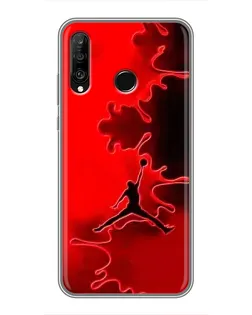 Чехол для Huawei P30 Lite / Nova 4e с картинкой «Jordan Red Smoke»