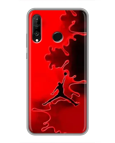 Чехол для Huawei P30 Lite / Nova 4e с картинкой «Jordan Red Smoke»