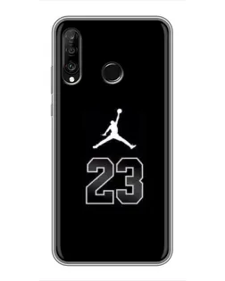 Чехол для Huawei P30 Lite / Nova 4e с картинкой «Jordan Flight 23»
