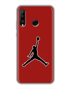 Чехол для Huawei P30 Lite / Nova 4e с картинкой «Jordan Red Back»