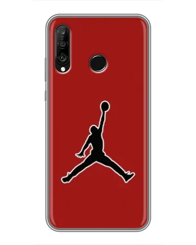 Чехол для Huawei P30 Lite / Nova 4e с картинкой «Jordan Red Back»