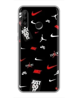 Чехол для Huawei P30 Lite / Nova 4e с картинкой «Nike Mix Pattern»