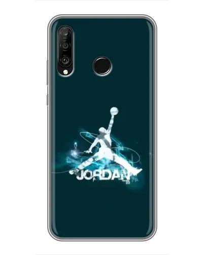 Чехол для Huawei P30 Lite / Nova 4e с картинкой «Jordan Blue Fire»