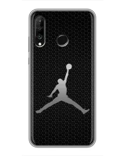 Чехол для Huawei P30 Lite / Nova 4e с картинкой «Jordan Dark Carbon»