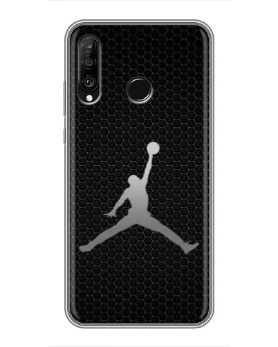 Чехол для Huawei P30 Lite / Nova 4e с картинкой «Jordan Dark Carbon»