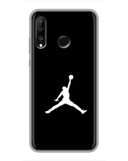 Чехол для Huawei P30 Lite / Nova 4e с картинкой «Jordan Silhouette»