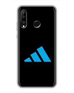 Чехол для Huawei P30 Lite / Nova 4e с картинкой «Adidas Cyan Logo»