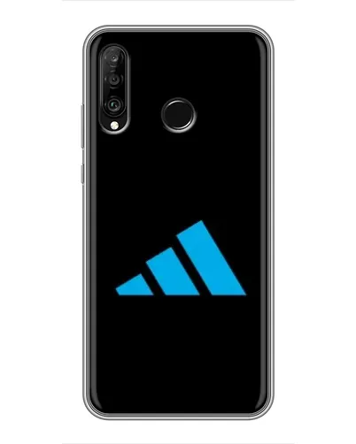 Чехол для Huawei P30 Lite / Nova 4e с картинкой «Adidas Cyan Logo»